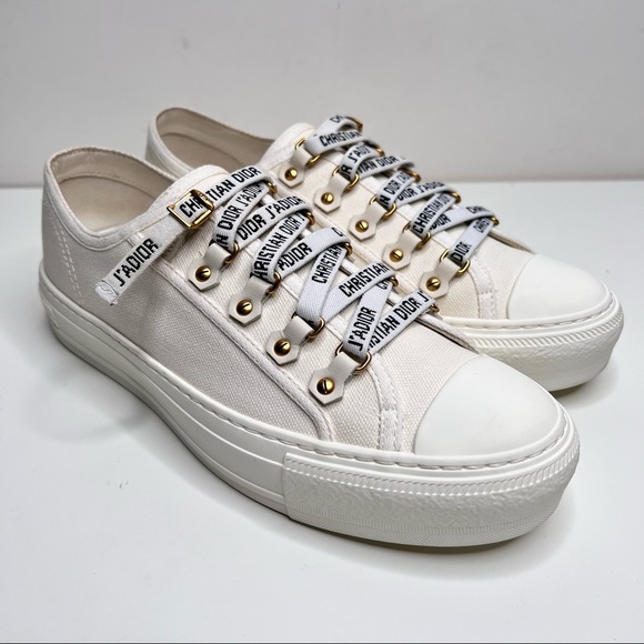 CHRISTIAN DIOR WALK'N'DIOR SNEAKER Cotton Canvas Size 38 EU 8 US - Picture 5 of 16
